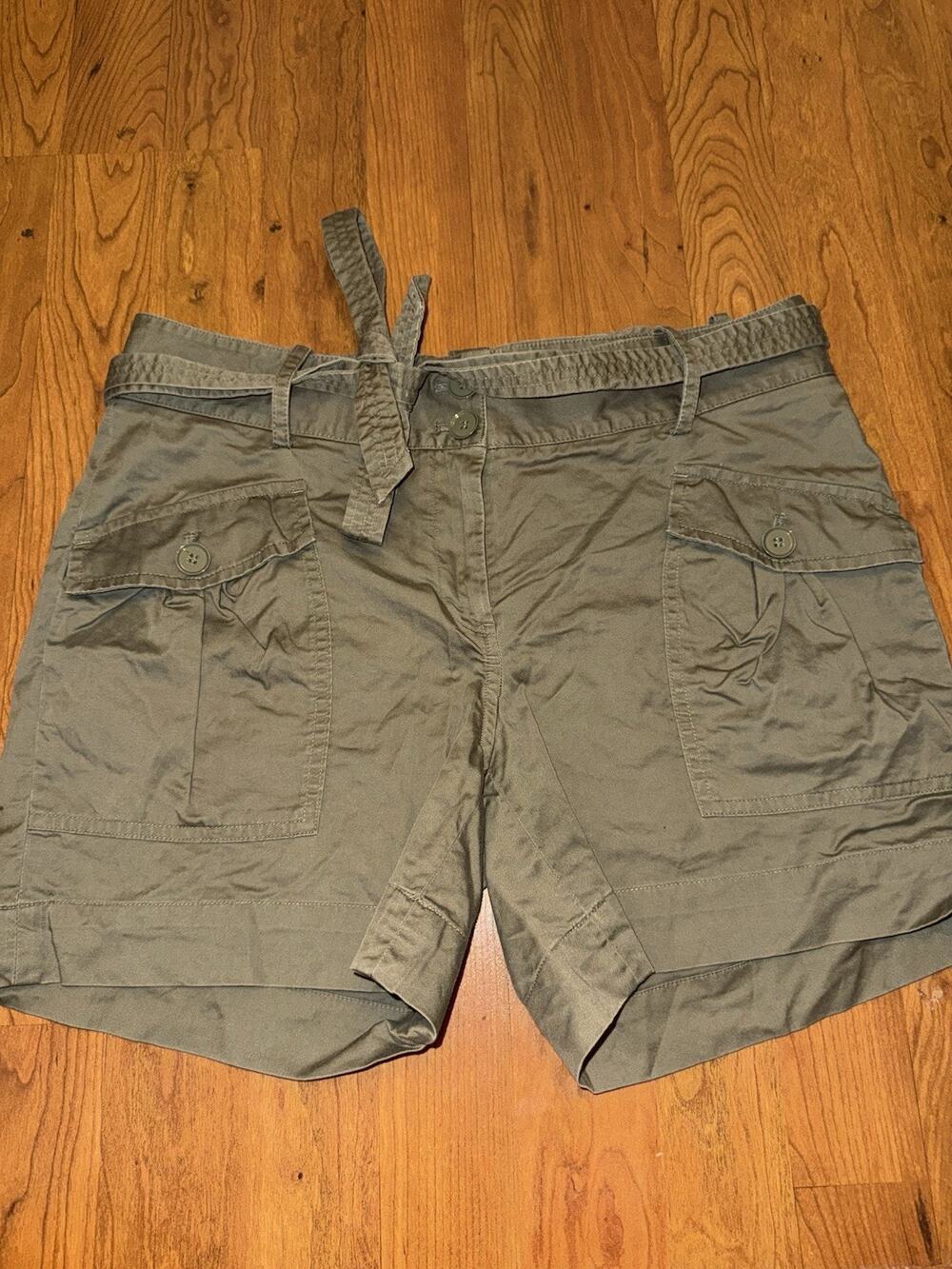 Talbots Women’s Walking Shorts Belted High Waisted Size 4